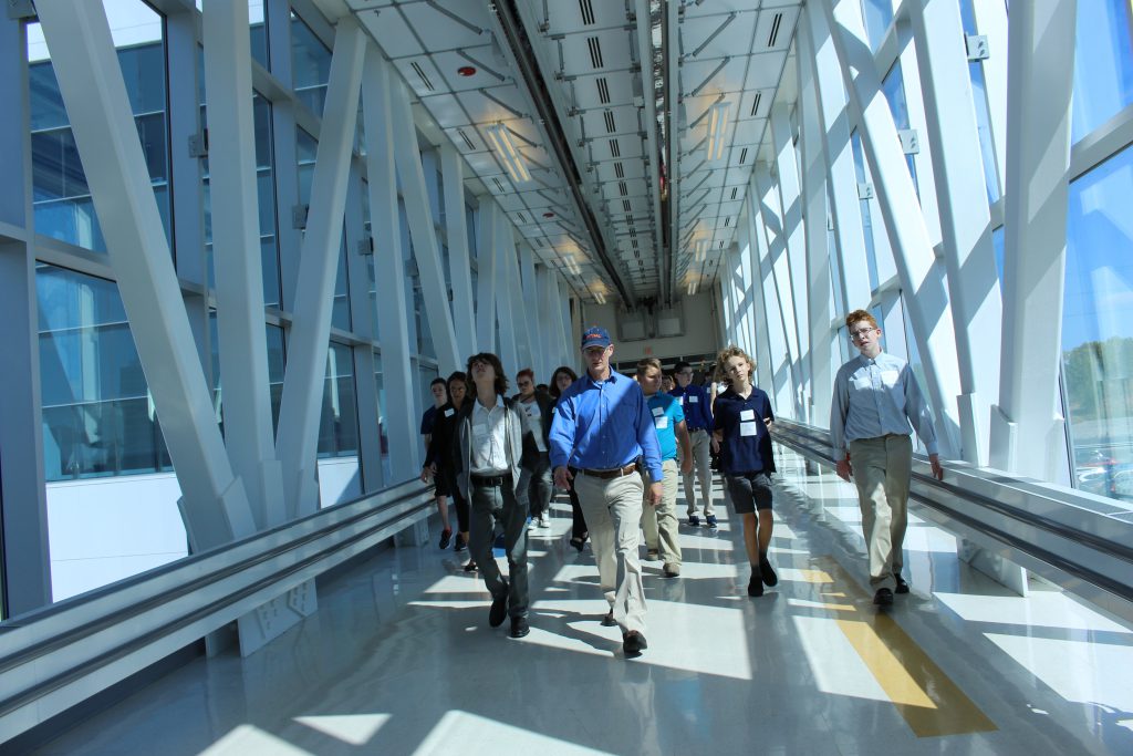 photo of TVHS students touring SUNY Poly