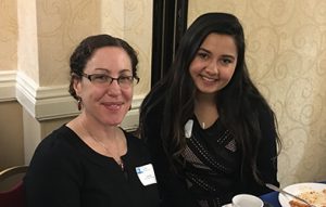 Photo of teacher and student at awards dinner