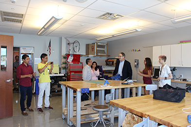 Photo of Columbian Delegation touring TVHS.