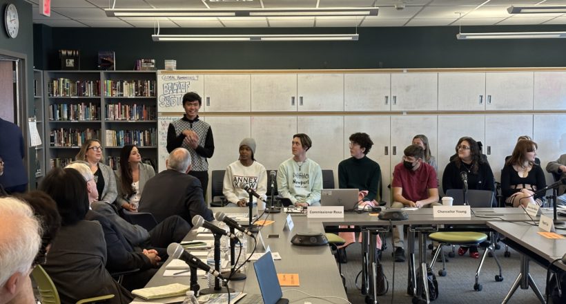 students talk to board of regents